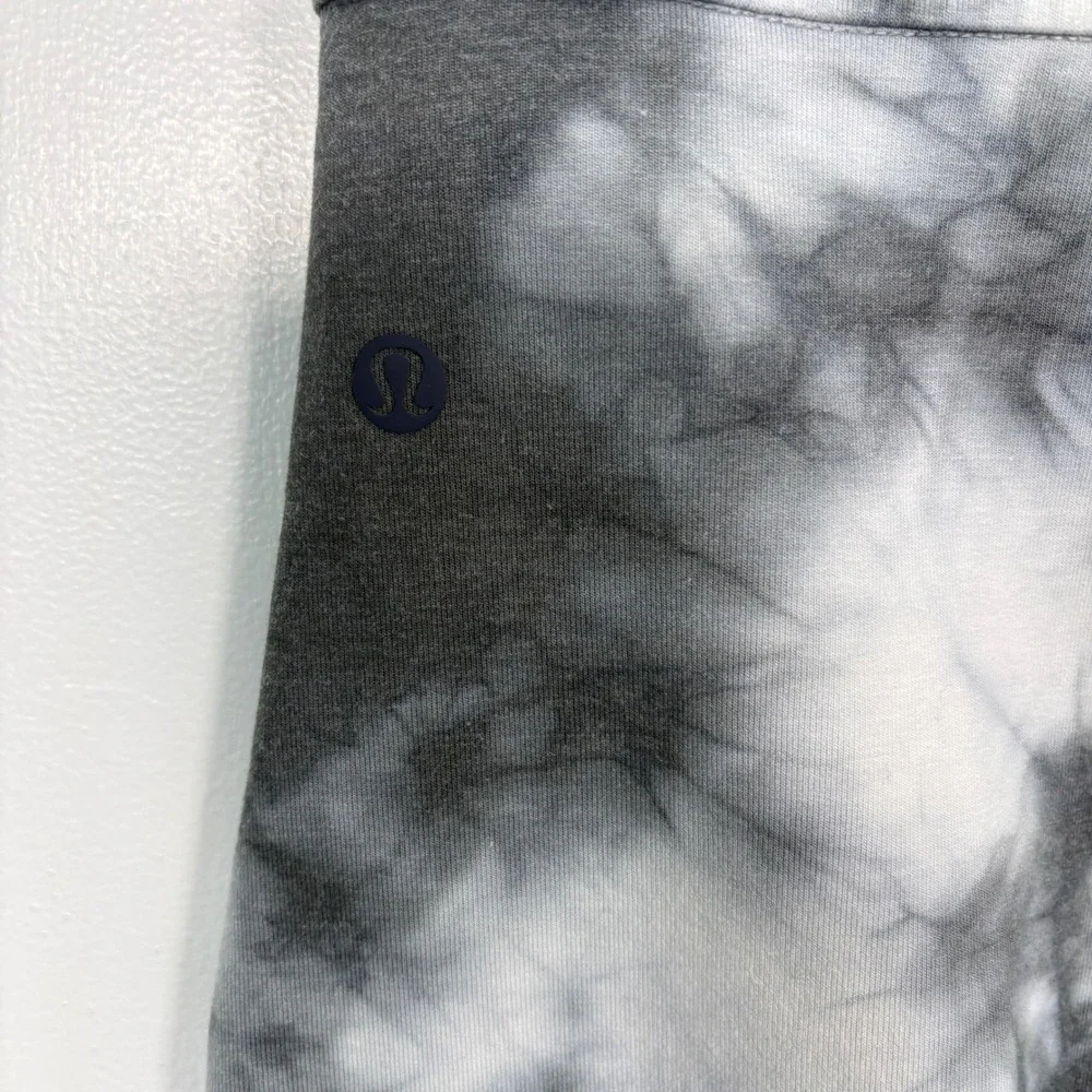 Lululemon Mens City Sweat Jogger Size L Black White Tie Dye French Terry Pants‎